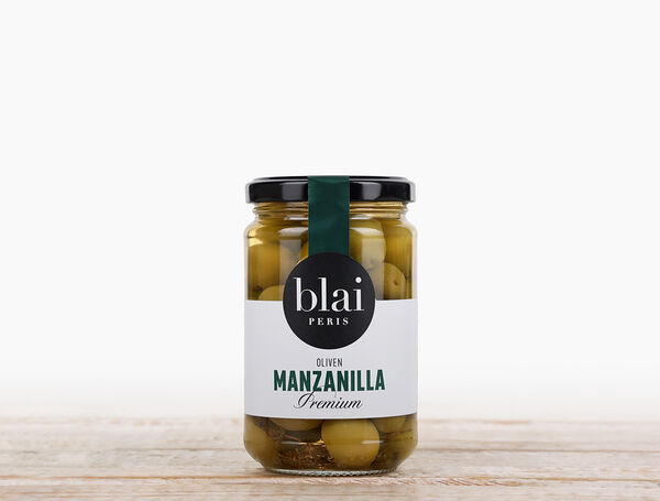 Have the Bio Manzanilla Olives, 160g from Blai Peris delivered