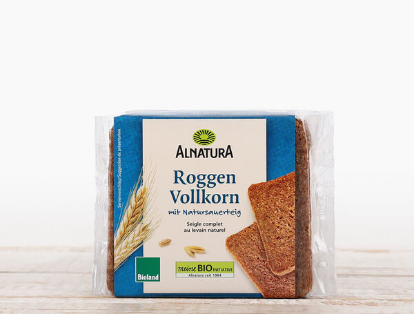 Bio Roggen Vollkorn Brot, 500g von Alnatura liefern lassen