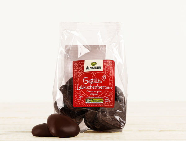 Bio Gefüllte Lebkuchenherzen, 125g von Alnatura liefern lassen