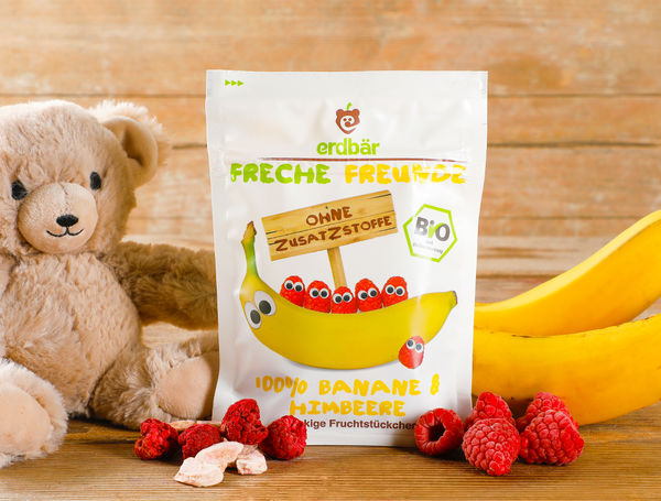 Have the Bio Fruit Pieces Banana 16g from erdbär delivered