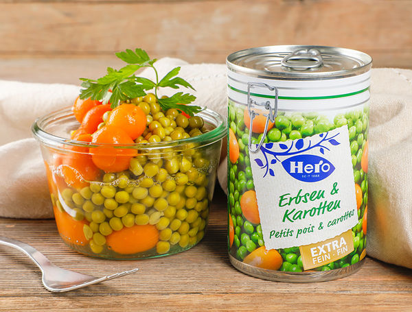 Erbsen-Karotten extra fein, 260g von Hero liefern lassen