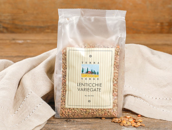 Wie Viele Linsen Sind In Einer 500g Packung Bio Linsen farbig, 500g von Terra Verde liefern lassen!