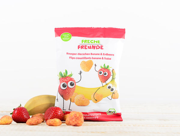Have the Crunchy Hearts Banana, 30g from erdbär delivered