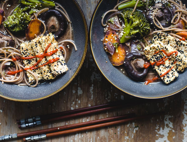 Miso-Suppe mit Sesam Tofu Miso-Suppe mit Sesam Tofu