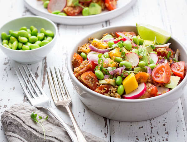 Edamame Salat mit Mango Edamame Salat mit Mango